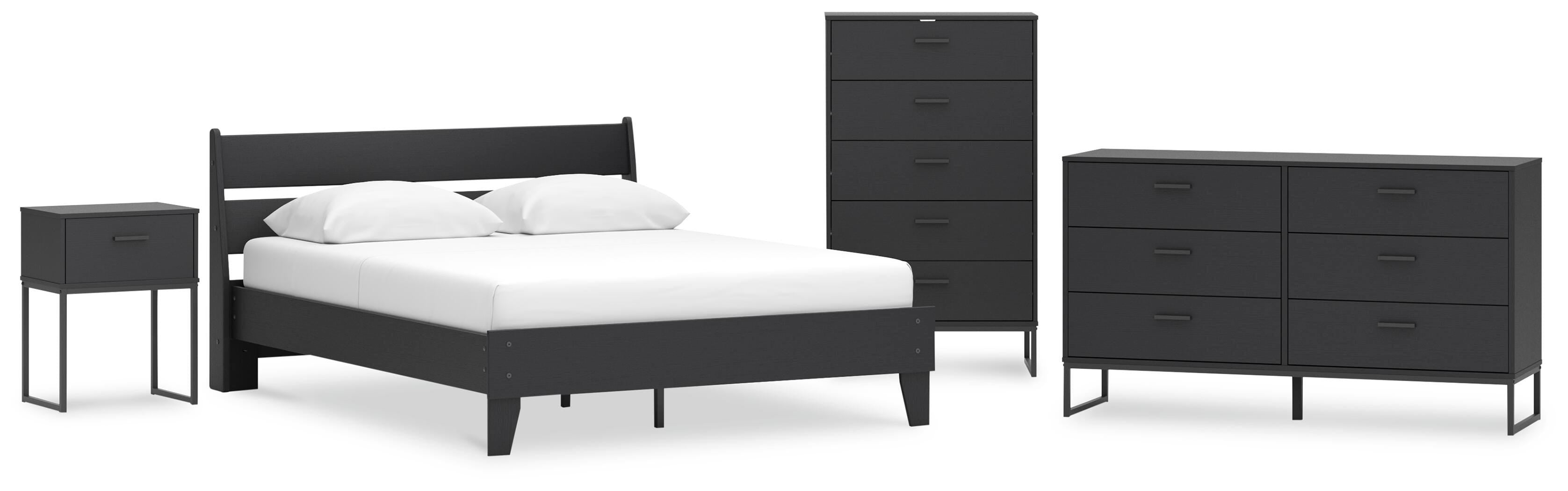 Socalle Panel Platform Bed, Dresser, Chest and Nightstand