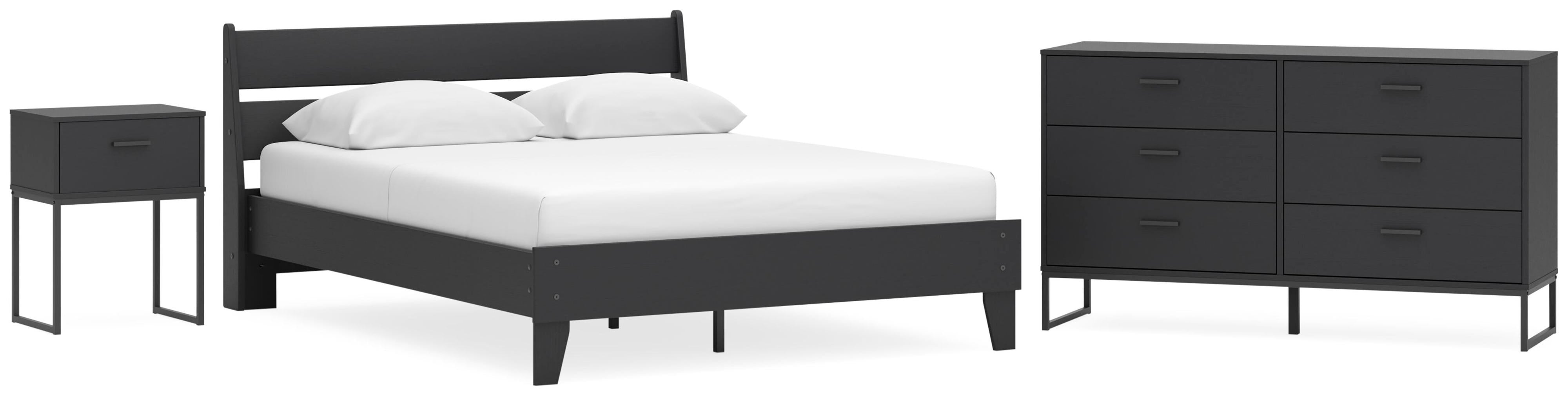 Socalle Panel Platform Bed with Dresser and Nightstand