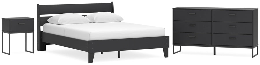 Socalle Panel Platform Bed, Dresser and Nightstand