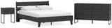 Socalle Panel Platform Bed, Dresser and Nightstand