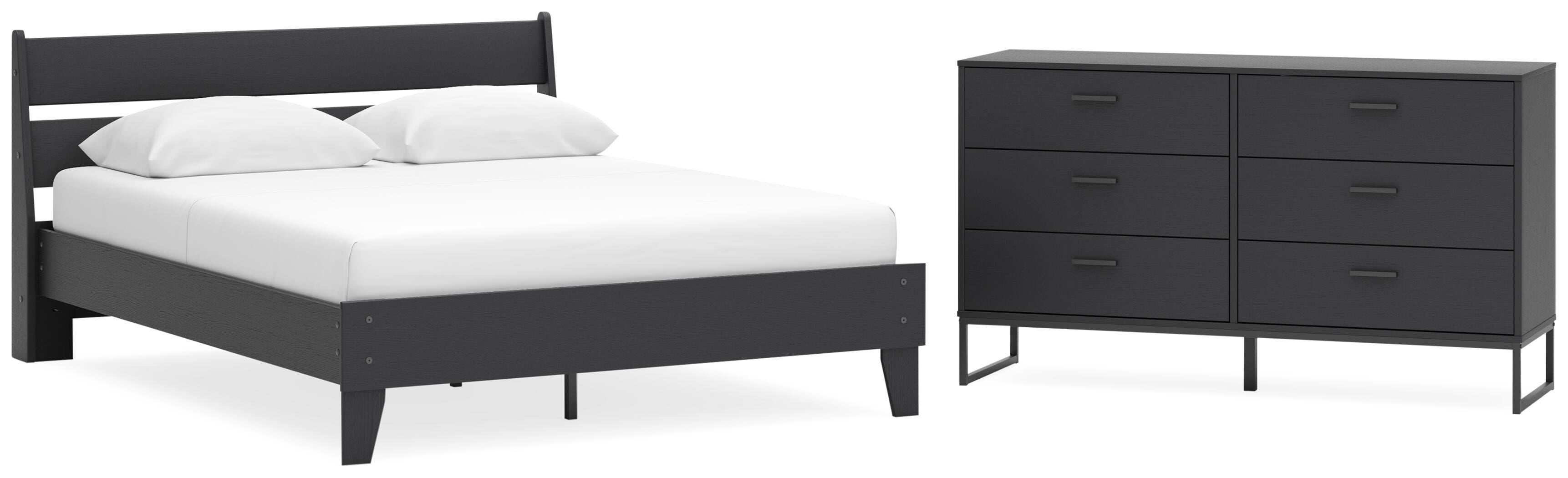 Socalle Panel Platform Bed and Dresser