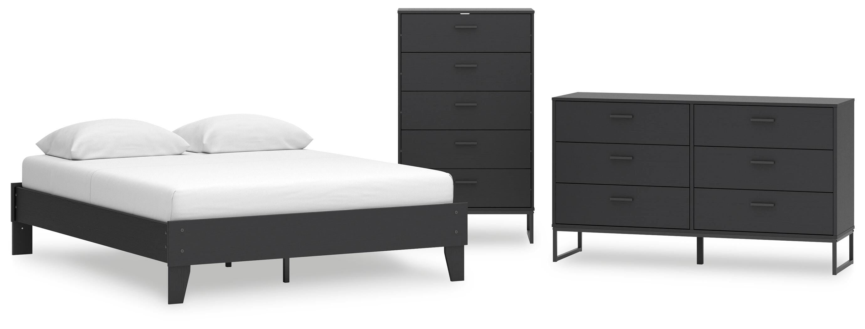 Socalle Platform Bed, Dresser and Chest