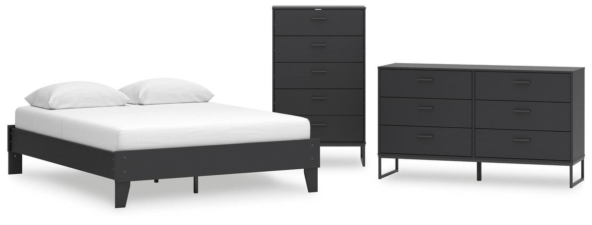 Socalle Platform Bed, Dresser and Chest