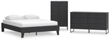 Socalle Platform Bed, Dresser and Chest