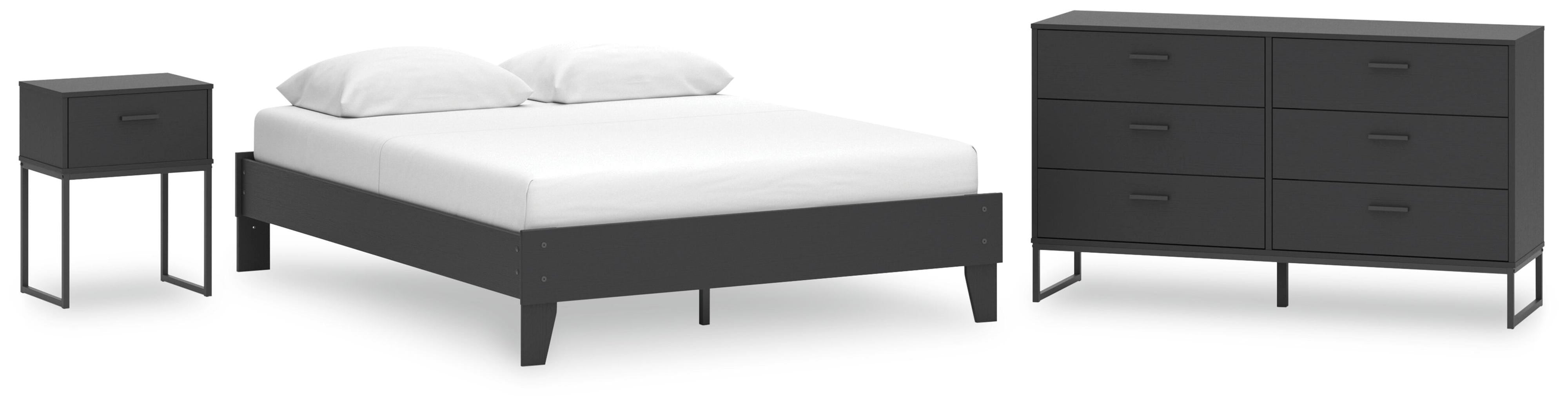Socalle Platform Bed, Dresser and Nightstand