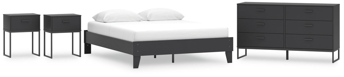 Socalle Platform Bed, Dresser and 2 Nightstands