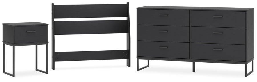 Socalle Panel Headboard, Dresser and Nightstand