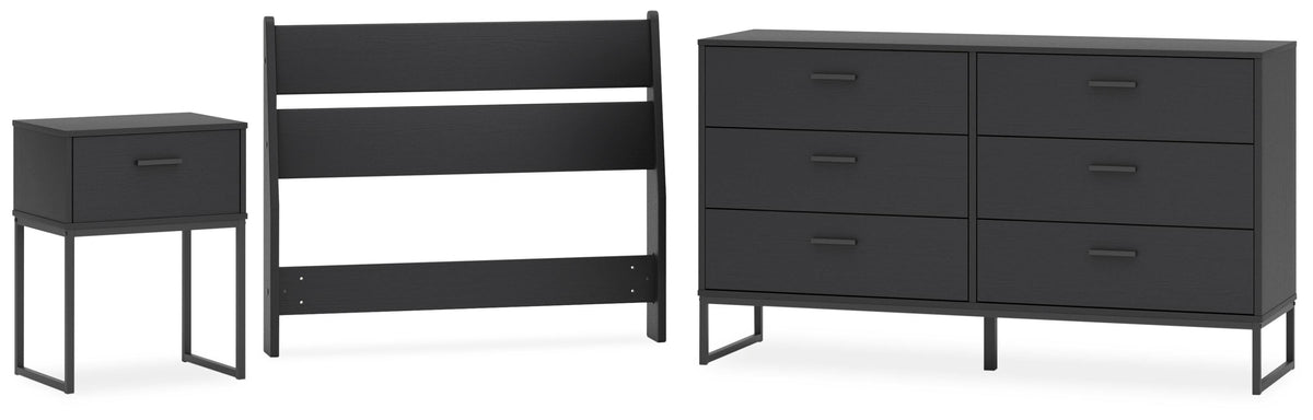 Socalle Panel Headboard, Dresser and Nightstand
