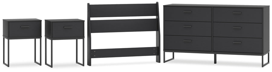 Socalle Panel Headboard, Dresser and 2 Nightstands