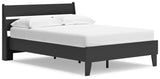 Socalle Panel Platform Bed and 2 Nightstands
