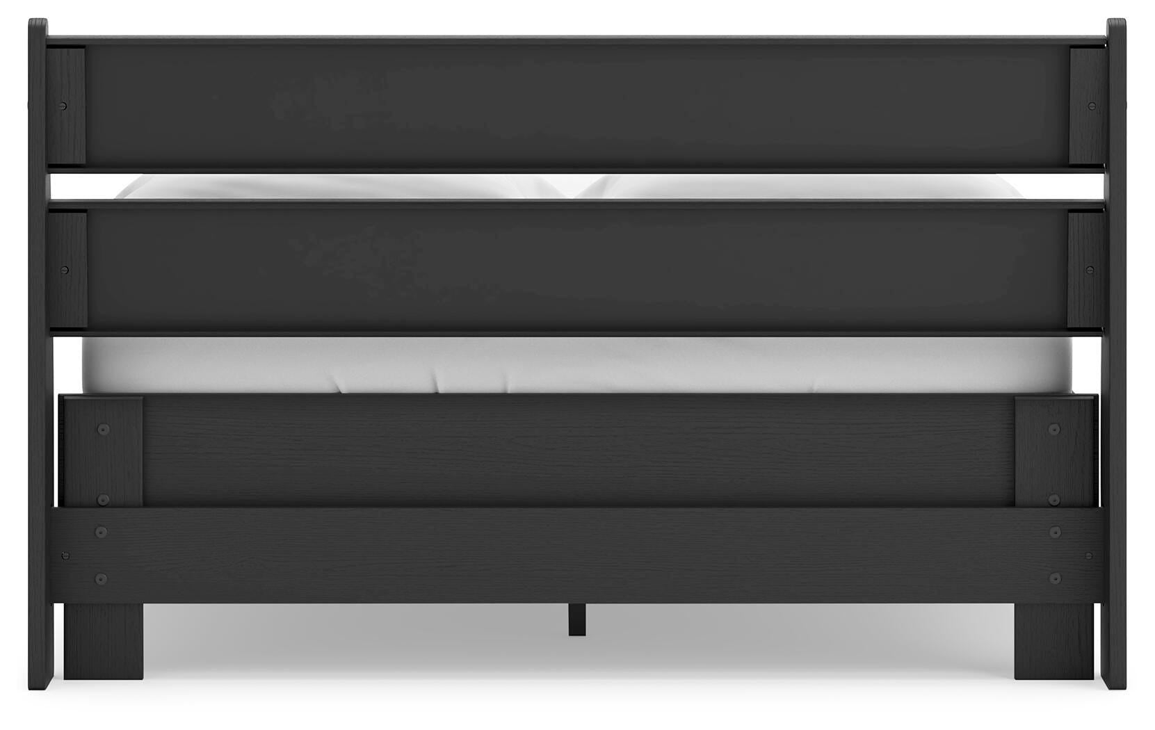 Socalle Panel Platform Bed and 2 Nightstands