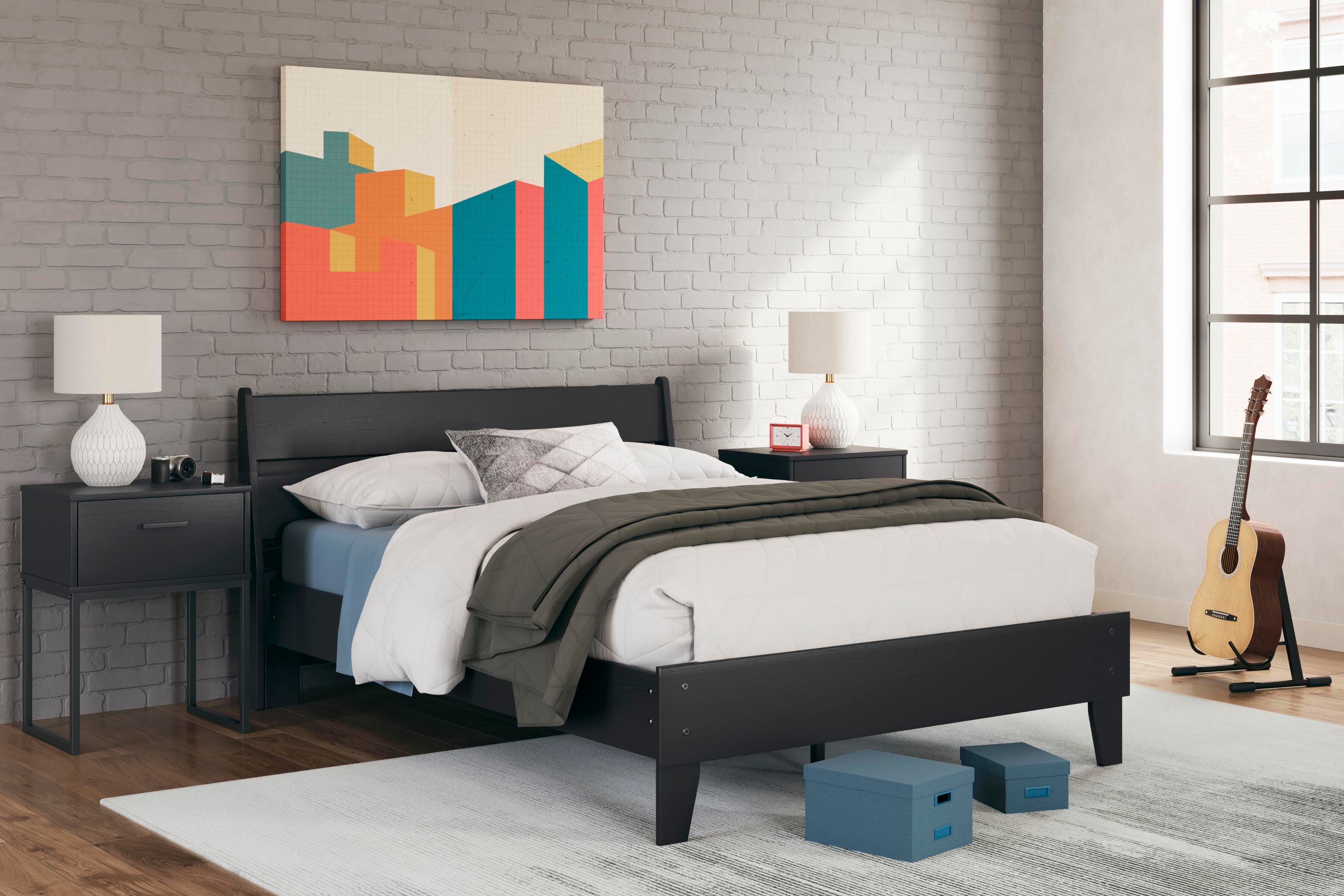 Socalle Panel Platform Bed and Dresser