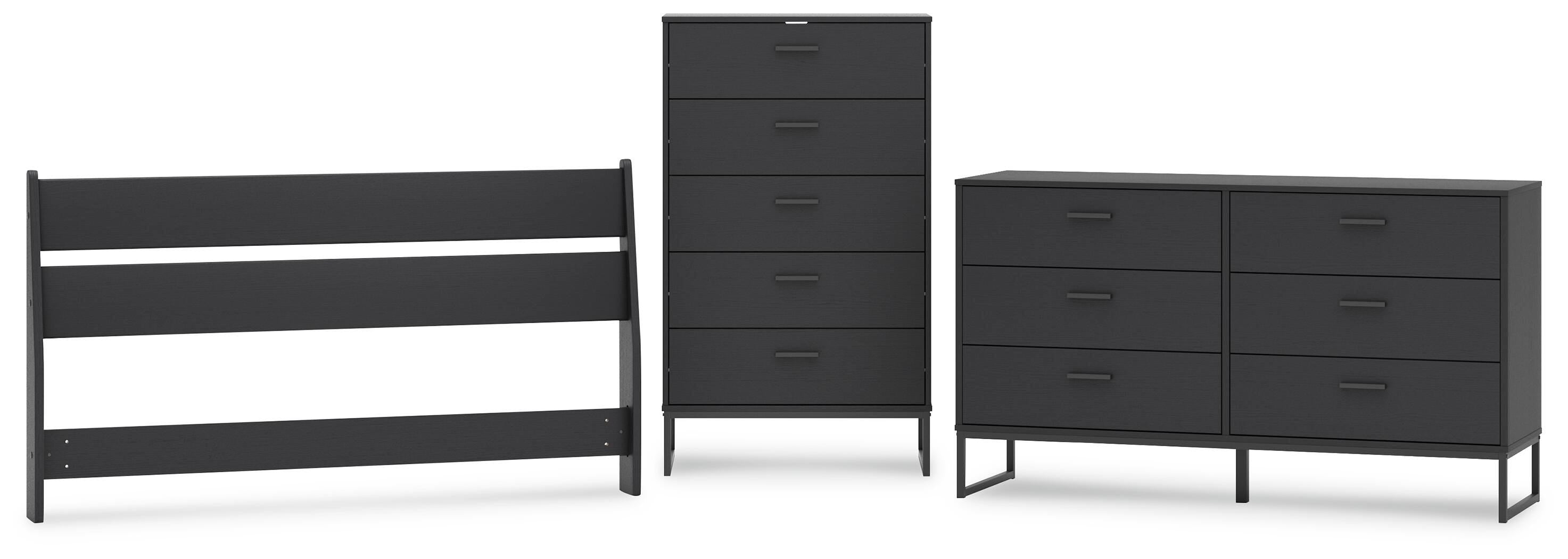 Socalle Panel Headboard, Dresser and Chest