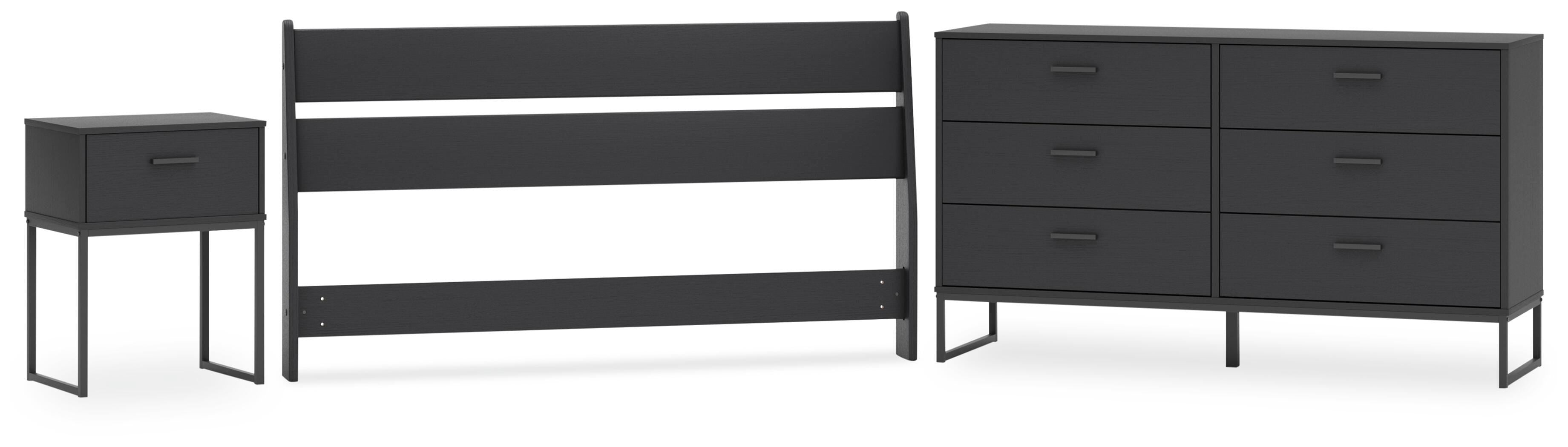 Socalle Panel Headboard, Dresser and Nightstand