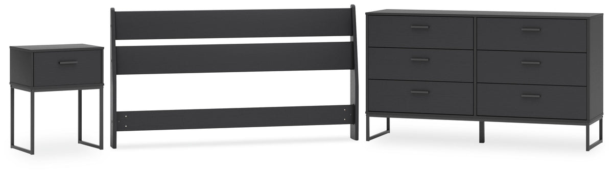 Socalle Panel Headboard, Dresser and Nightstand