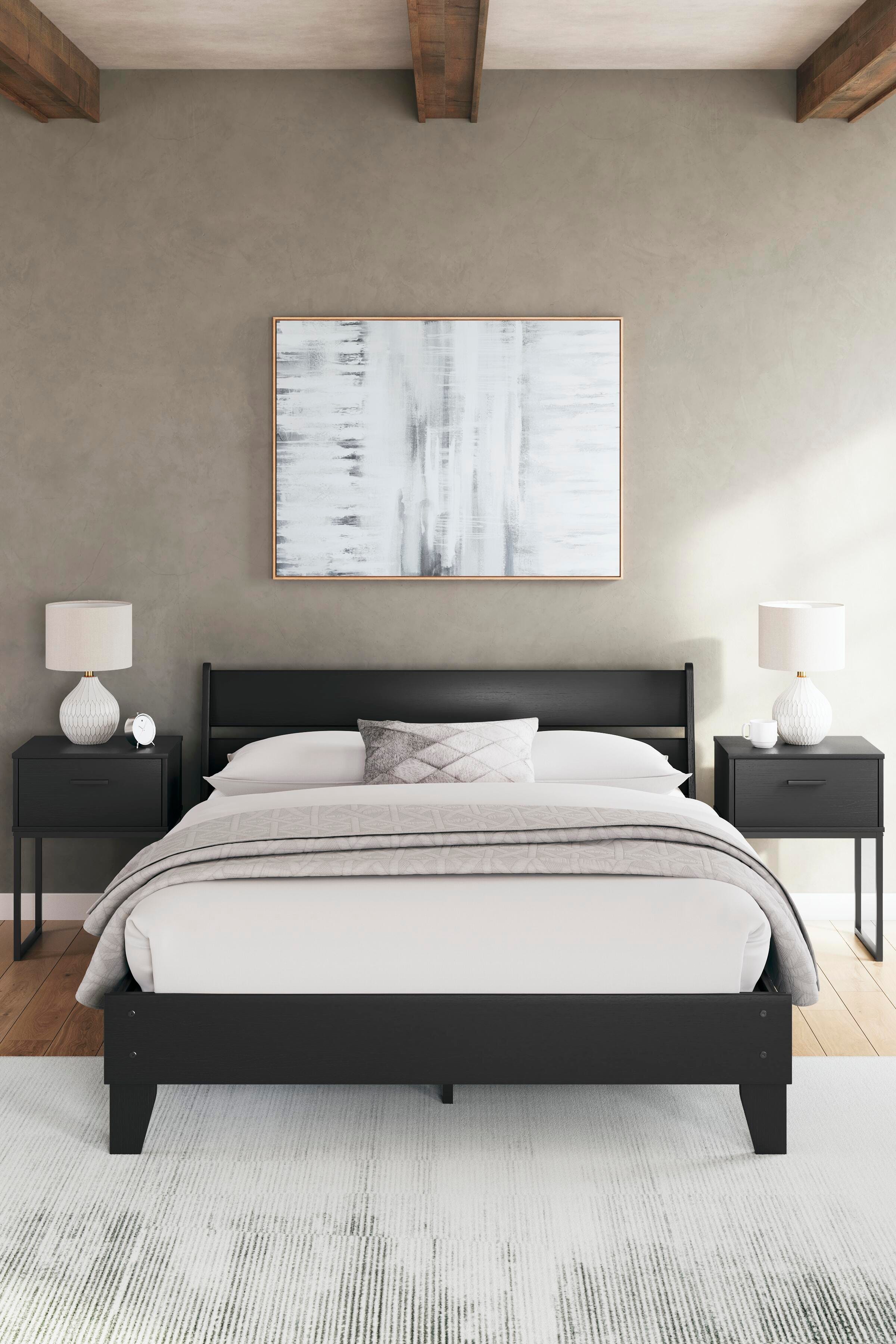 Socalle Panel Headboard, Dresser and Nightstand