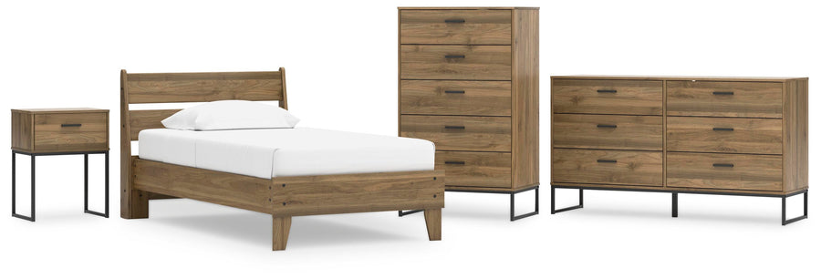 Deanlow Platform Panel Bed, Dresser, Chest and Nightstand