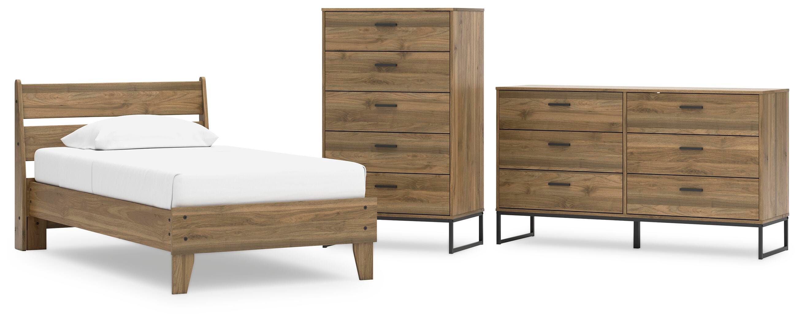 Deanlow Platform Panel Bed, Dresser and Chest