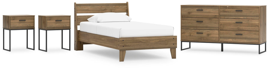 Deanlow Platform Panel Bed, Dresser and 2 Nightstands