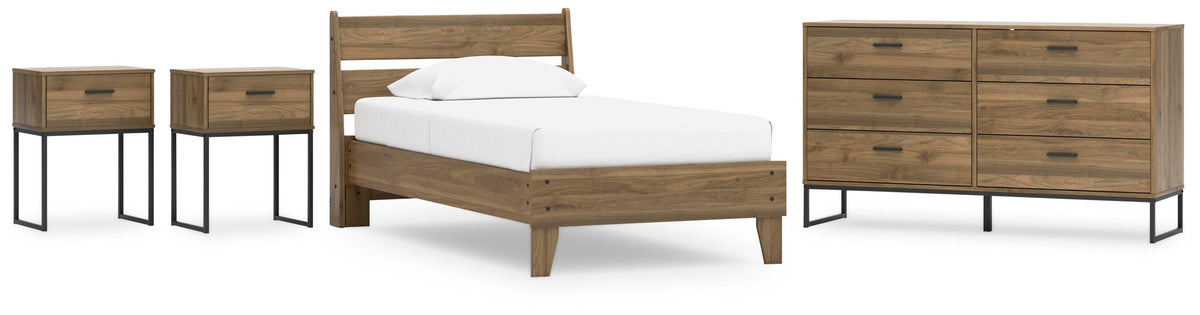 Deanlow Platform Panel Bed, Dresser and 2 Nightstands