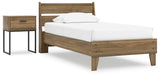 Deanlow Platform Panel Bed and Nightstand