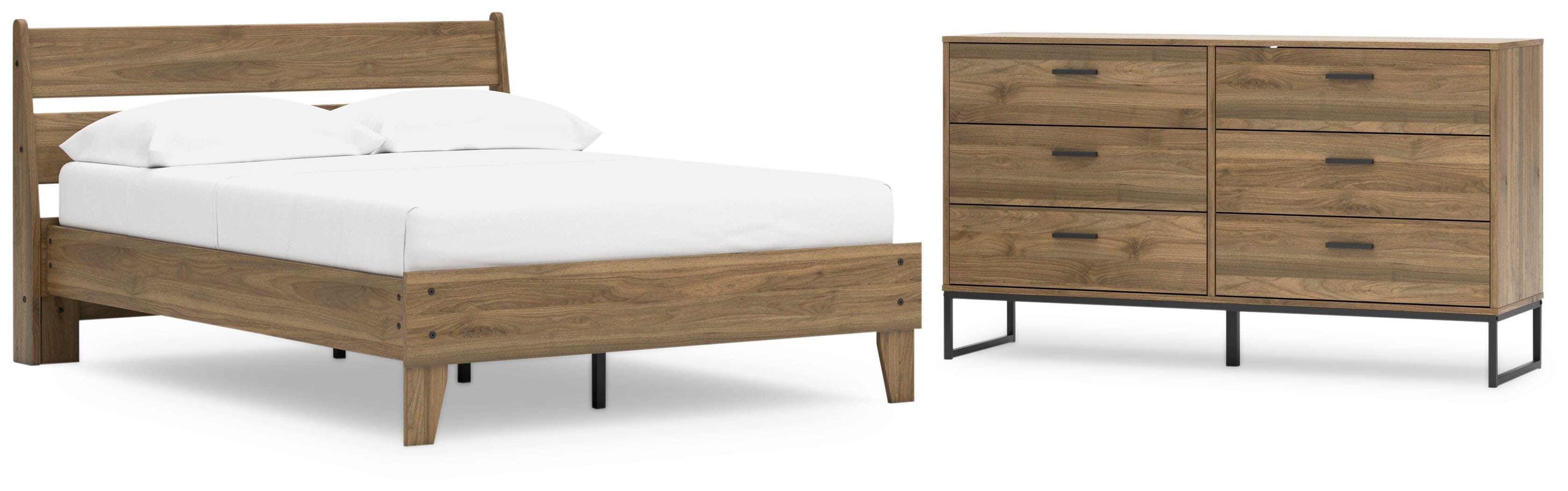 Deanlow Platform Panel Bed and Dresser