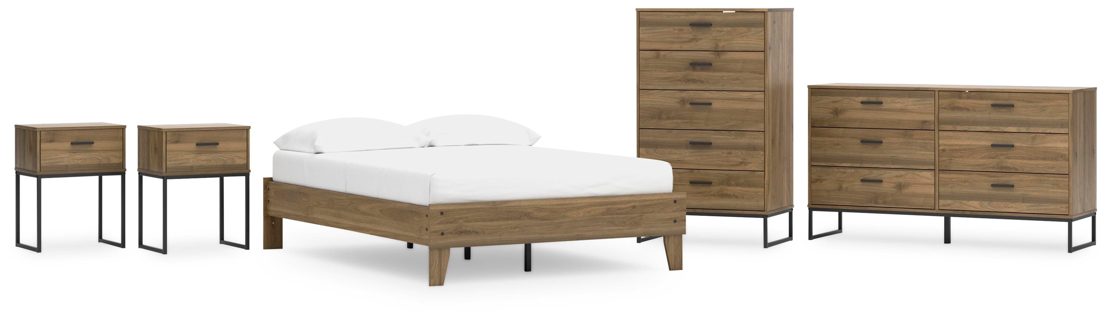 Deanlow Platform Bed, Dresser, Chest and 2 Nightstands