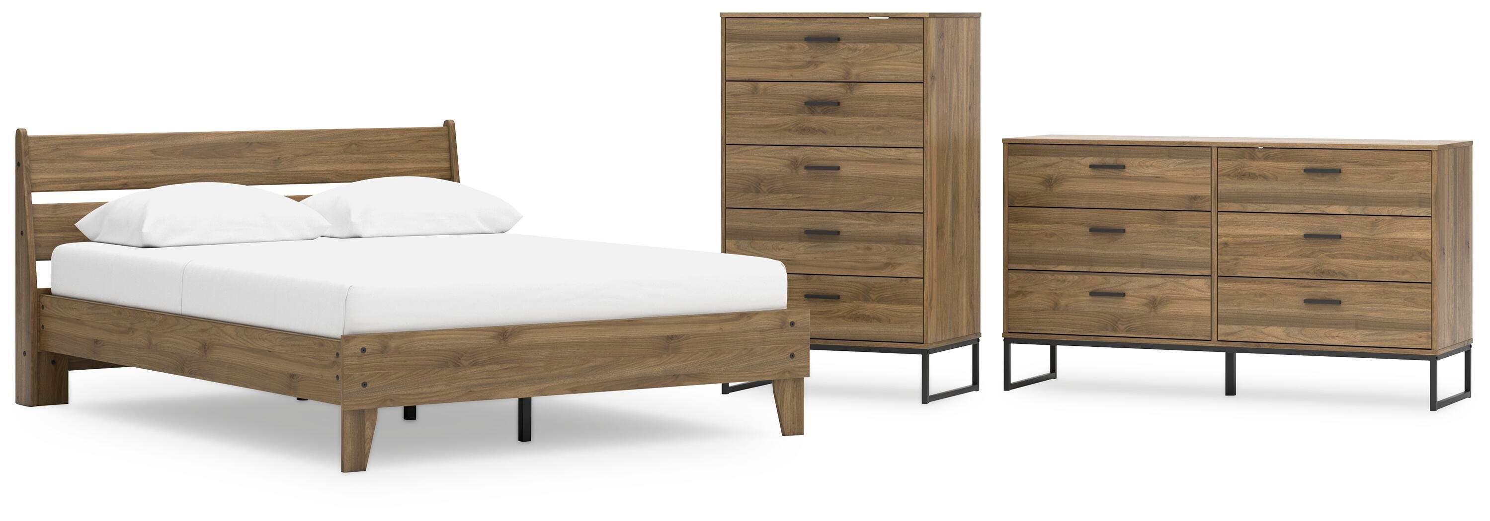 Deanlow Platform Panel Bed, Dresser and Chest