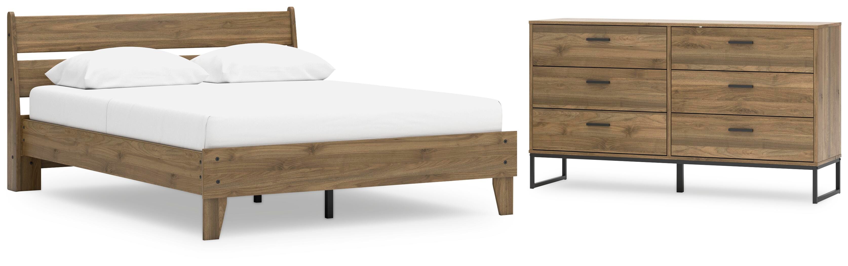 Deanlow Platform Panel Bed and Dresser