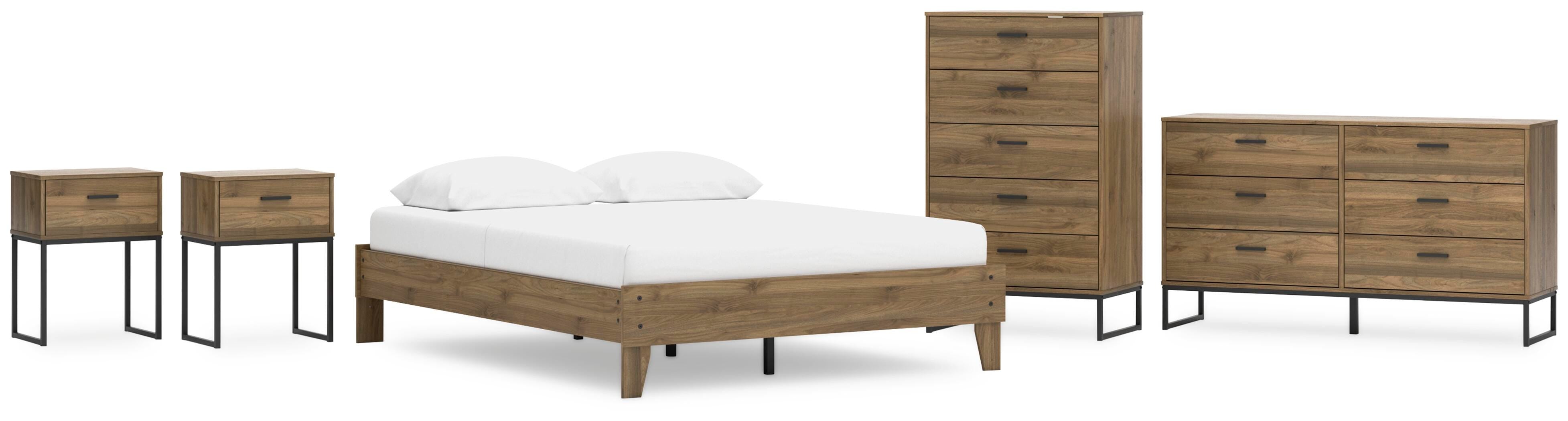Deanlow Platform Bed, Dresser, Chest and 2 Nightstands
