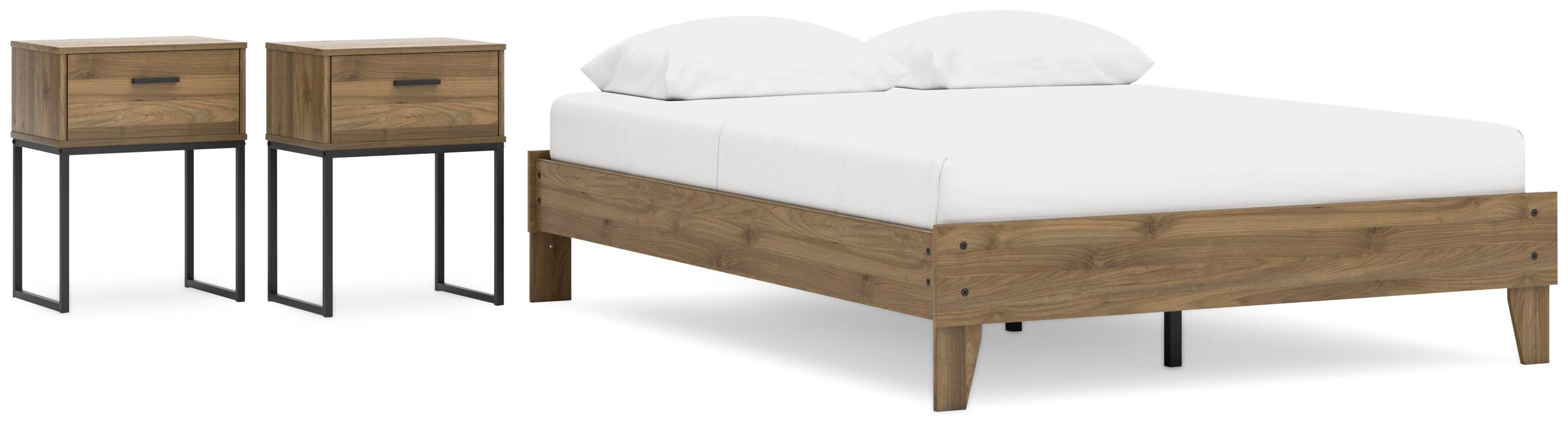 Deanlow Platform Bed and 2 Nightstands