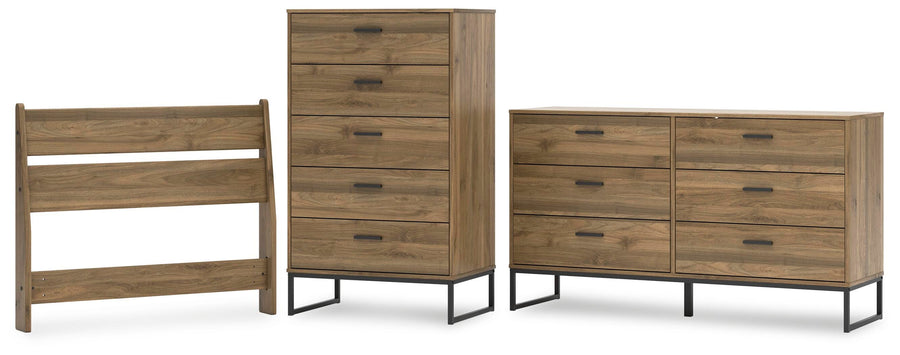 Deanlow Panel Headboard, Dresser and Chest