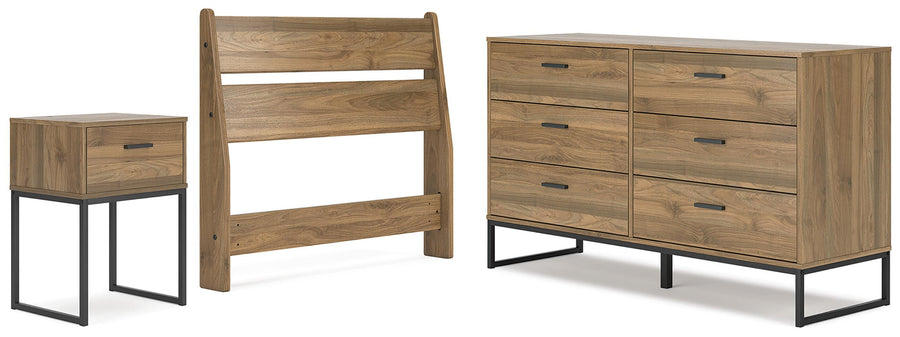 Deanlow Panel Headboard, Dresser and Nightstand