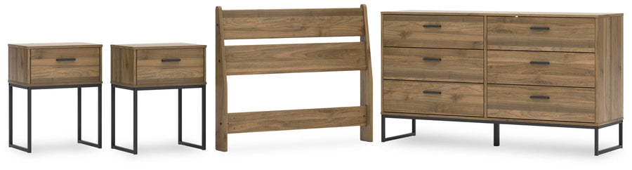 Deanlow Panel Headboard, Dresser and 2 Nightstands