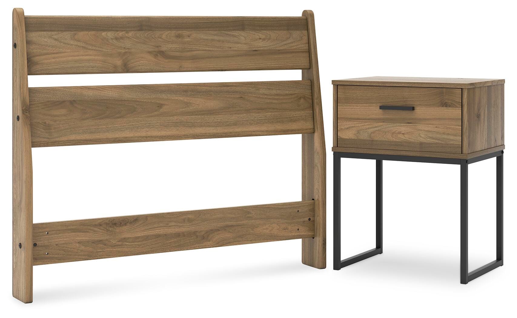 Deanlow Panel Headboard and Nightstand