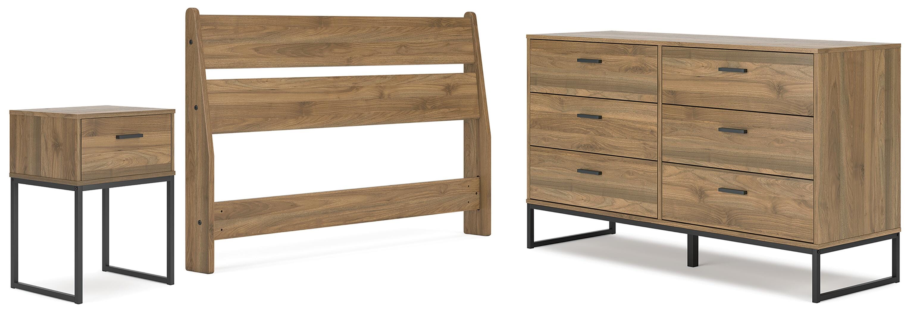 Deanlow Panel Headboard, Dresser and Nightstand