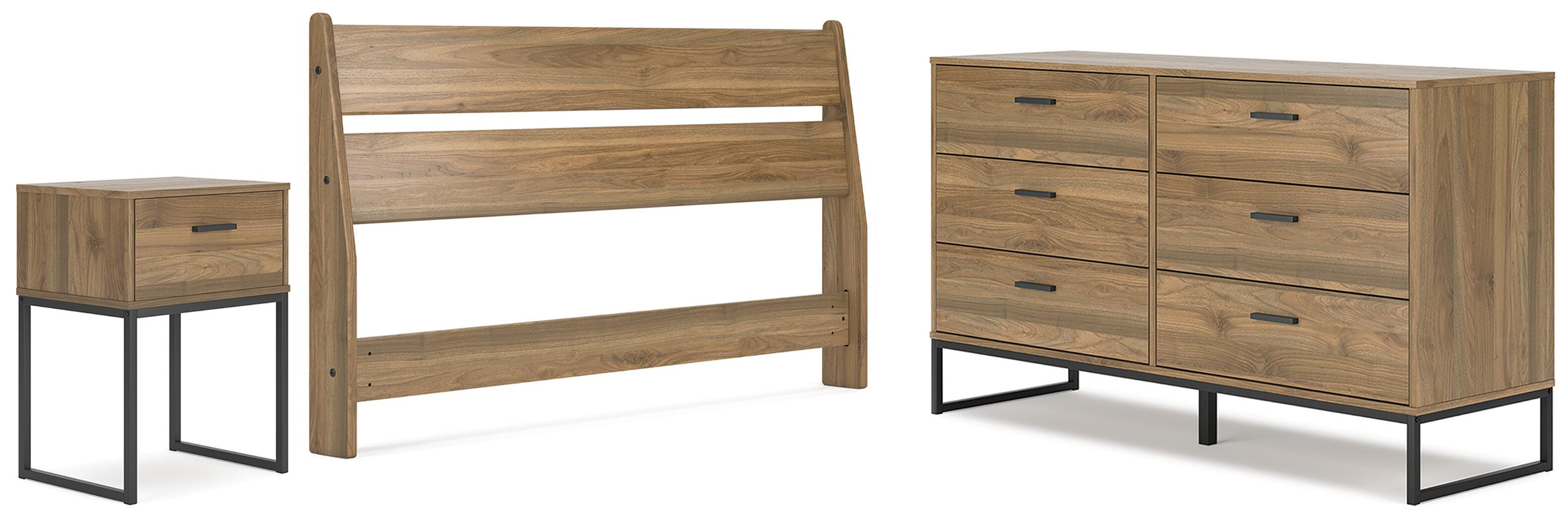 Deanlow Panel Headboard, Dresser and Nightstand