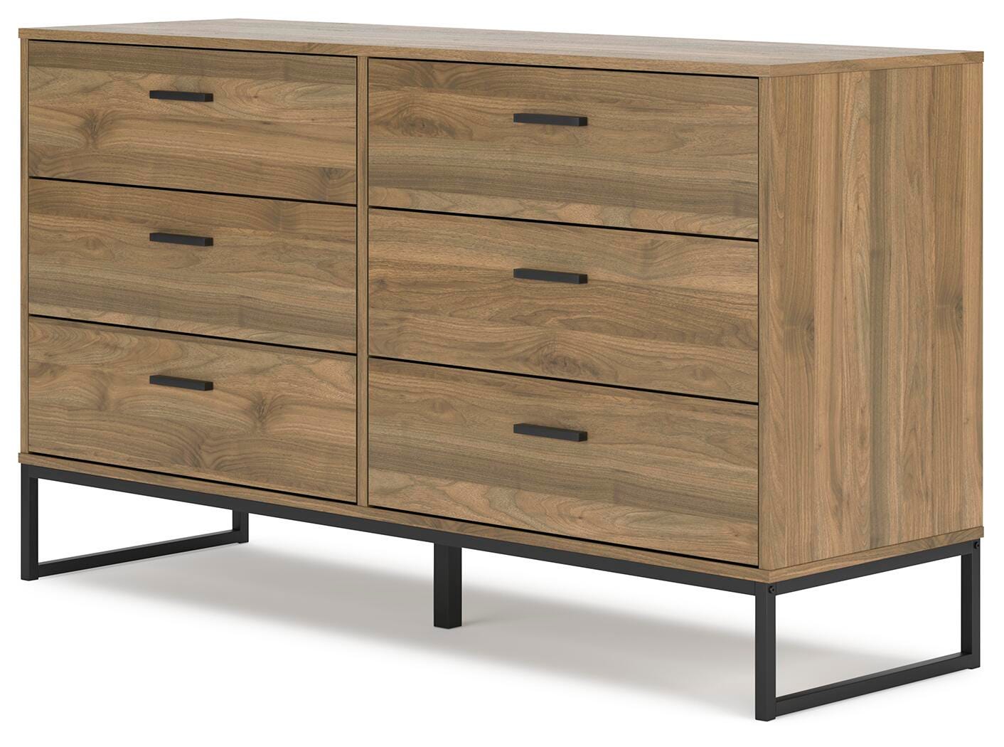 Deanlow Platform Panel Bed, Dresser and Nightstand