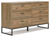 Deanlow Panel Headboard, Dresser and 2 Nightstands