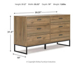 Deanlow Panel Headboard, Dresser and Nightstand