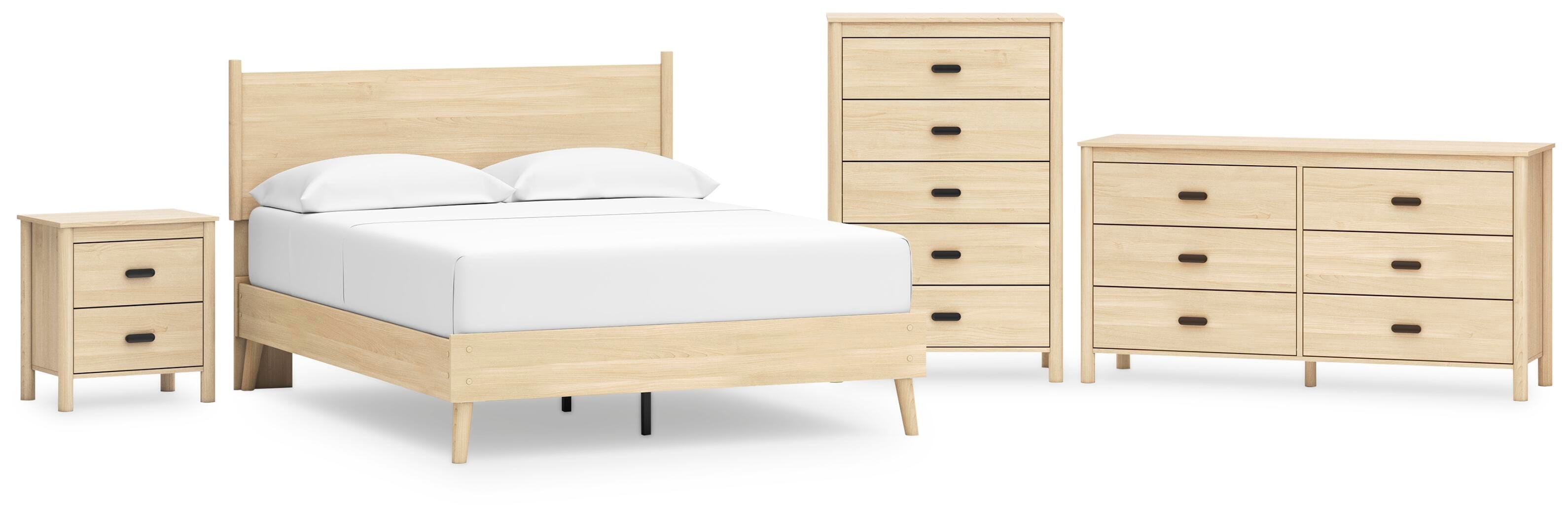 Cabinella Platform Panel Bed, Dresser, Chest and Nightstand