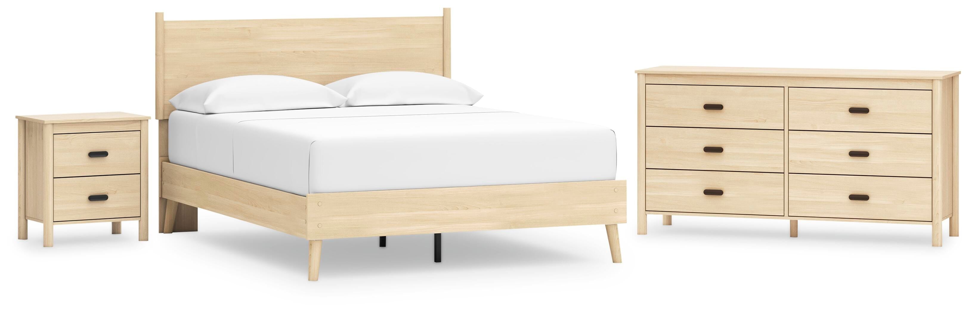 Cabinella Platform Panel Bed, Dresser and Nightstand