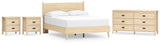 Cabinella Platform Panel Bed, Dresser and 2 Nightstands