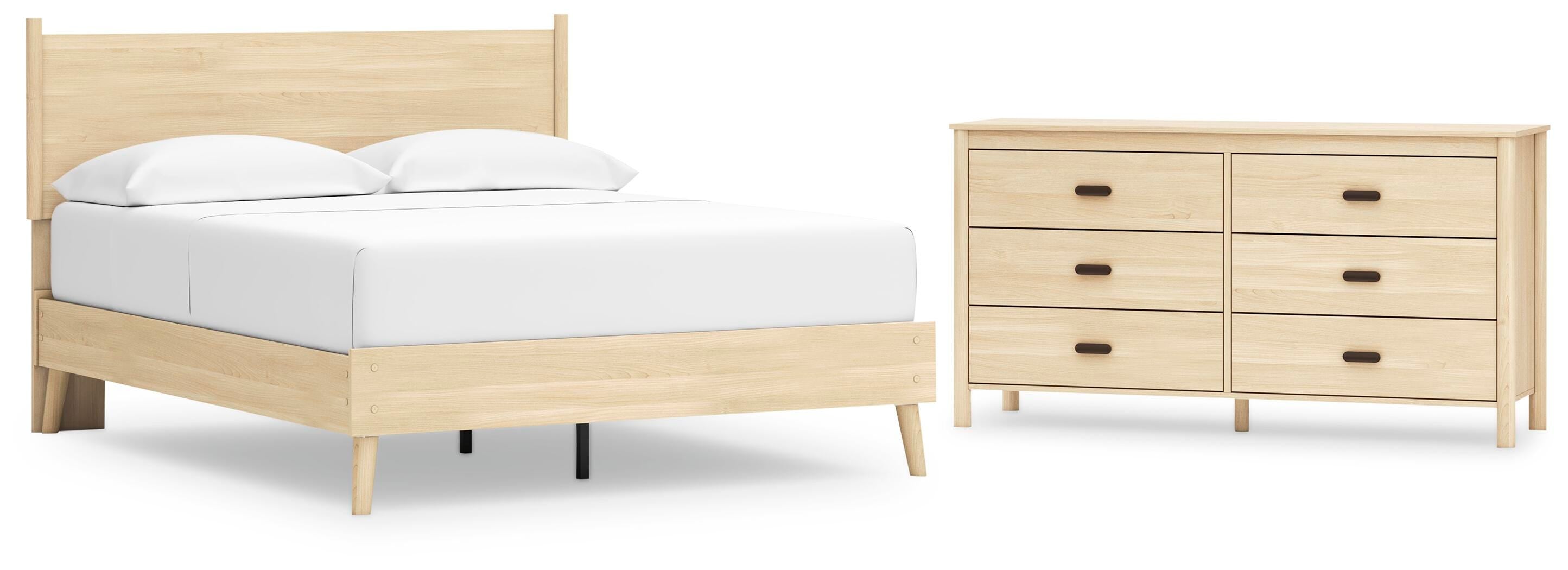Cabinella Platform Panel Bed and Dresser