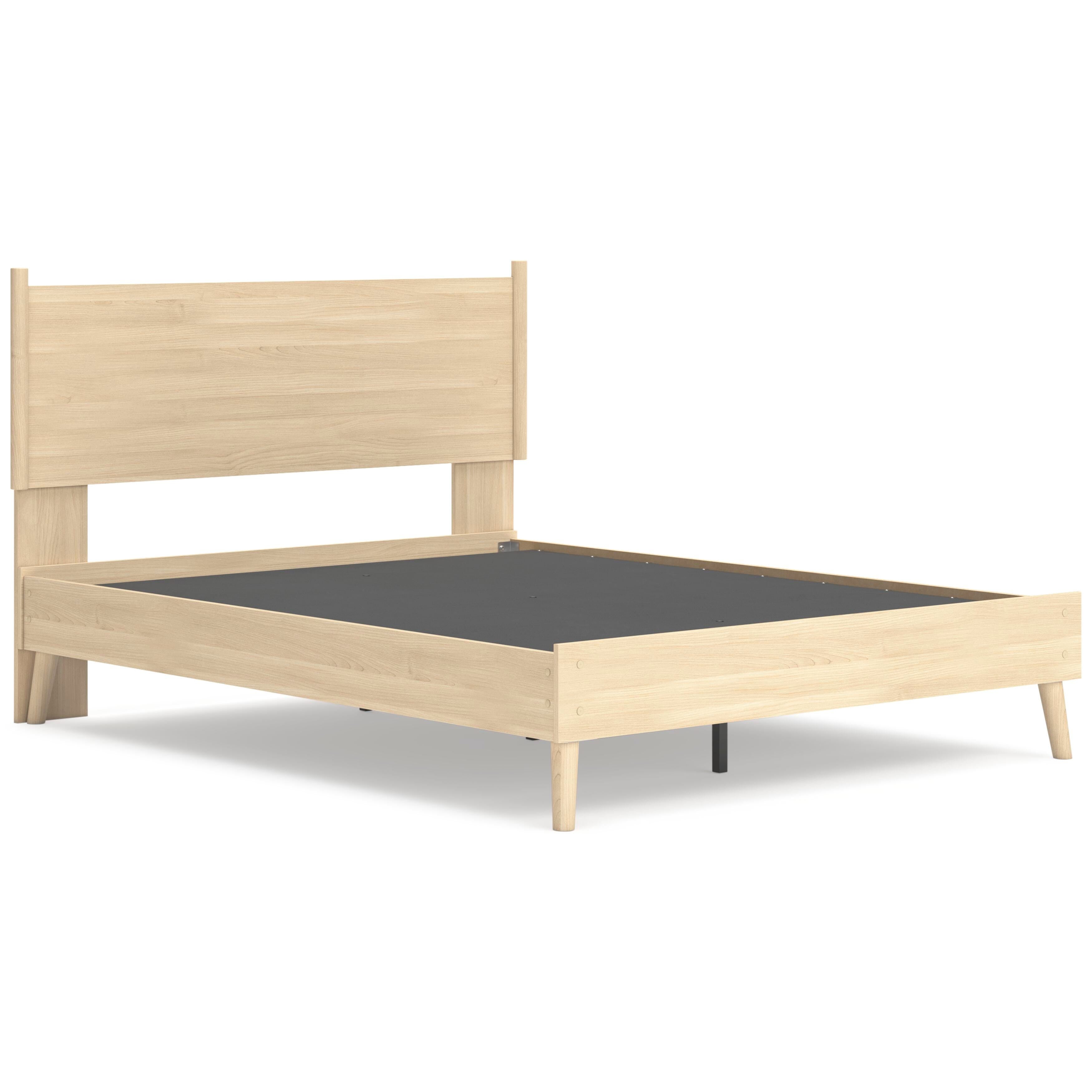 Cabinella Platform Panel Bed and 2 Nightstands