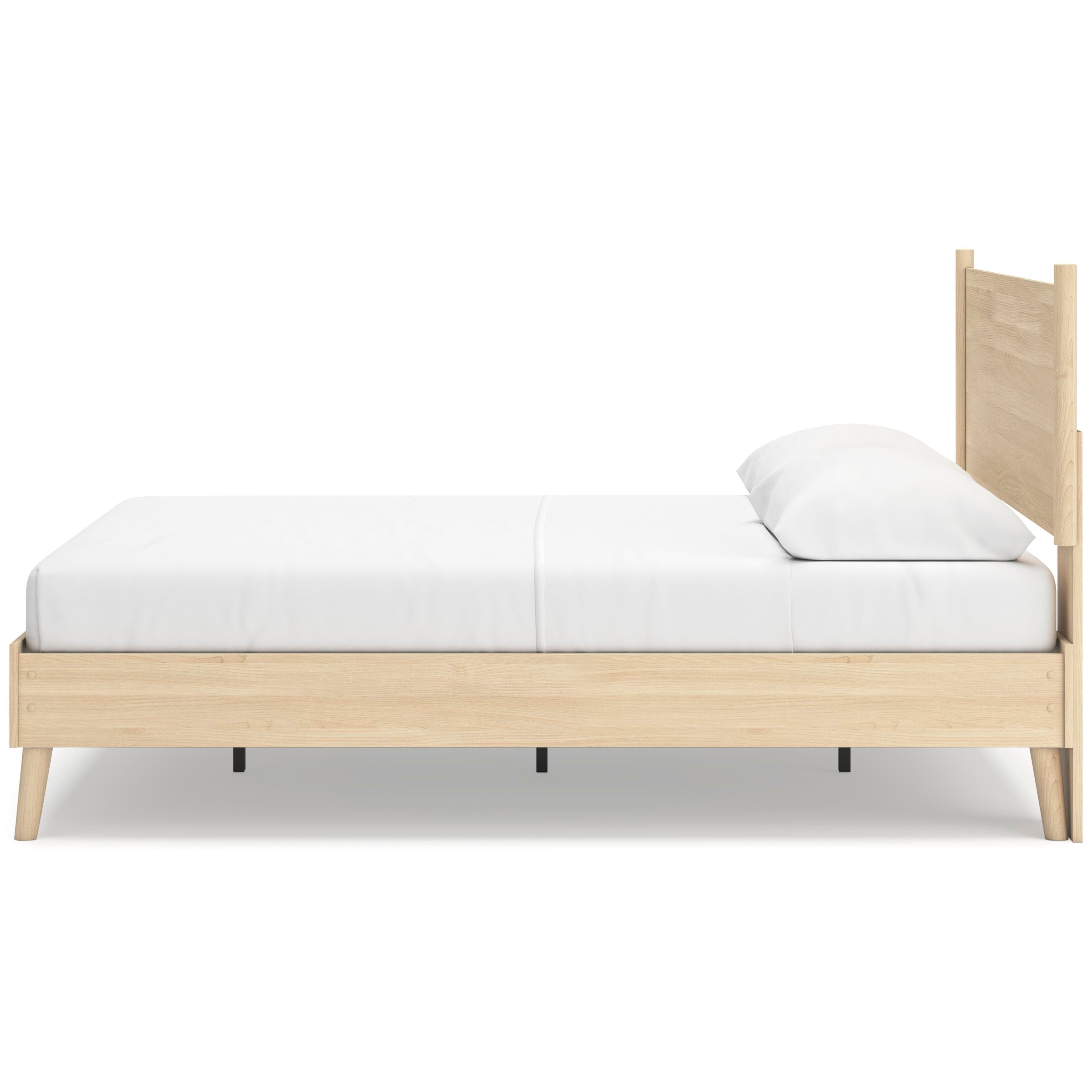 Cabinella Platform Panel Bed and 2 Nightstands