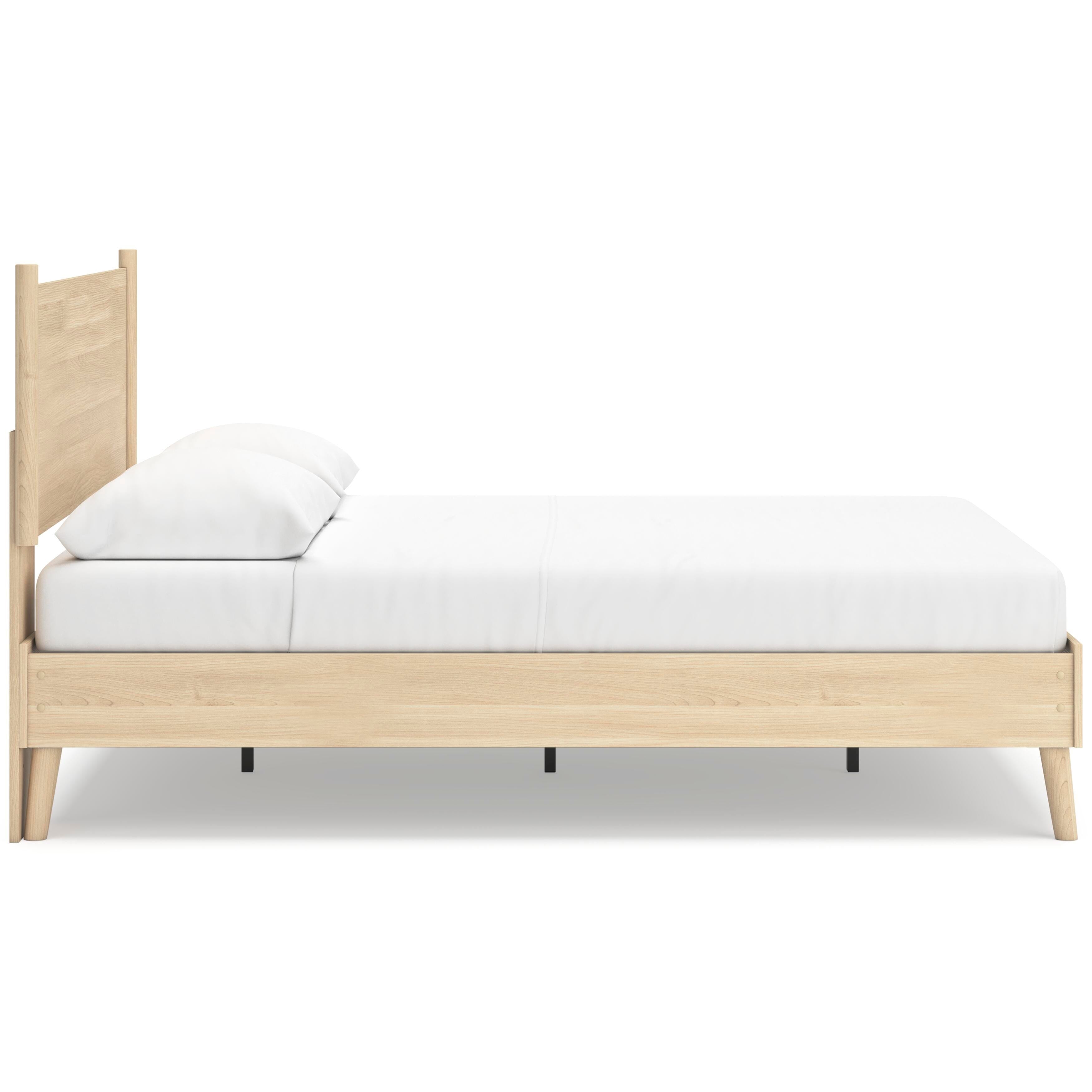 Cabinella Platform Panel Bed and 2 Nightstands