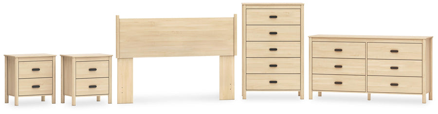 Cabinella Panel Headboard, Dresser, Chest and 2 Nightstands