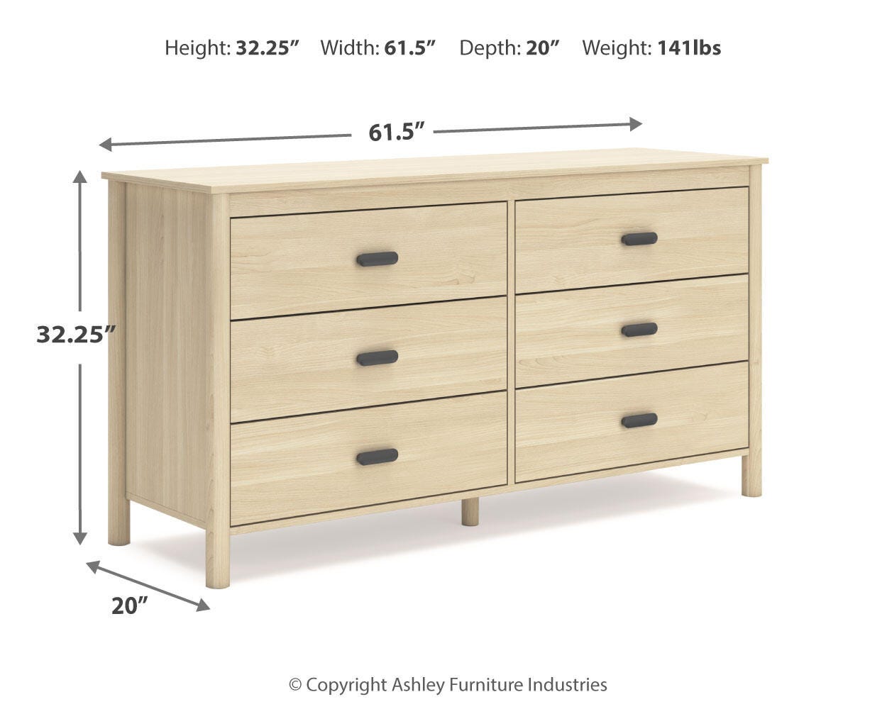 Cabinella Platform Panel Bed and Dresser