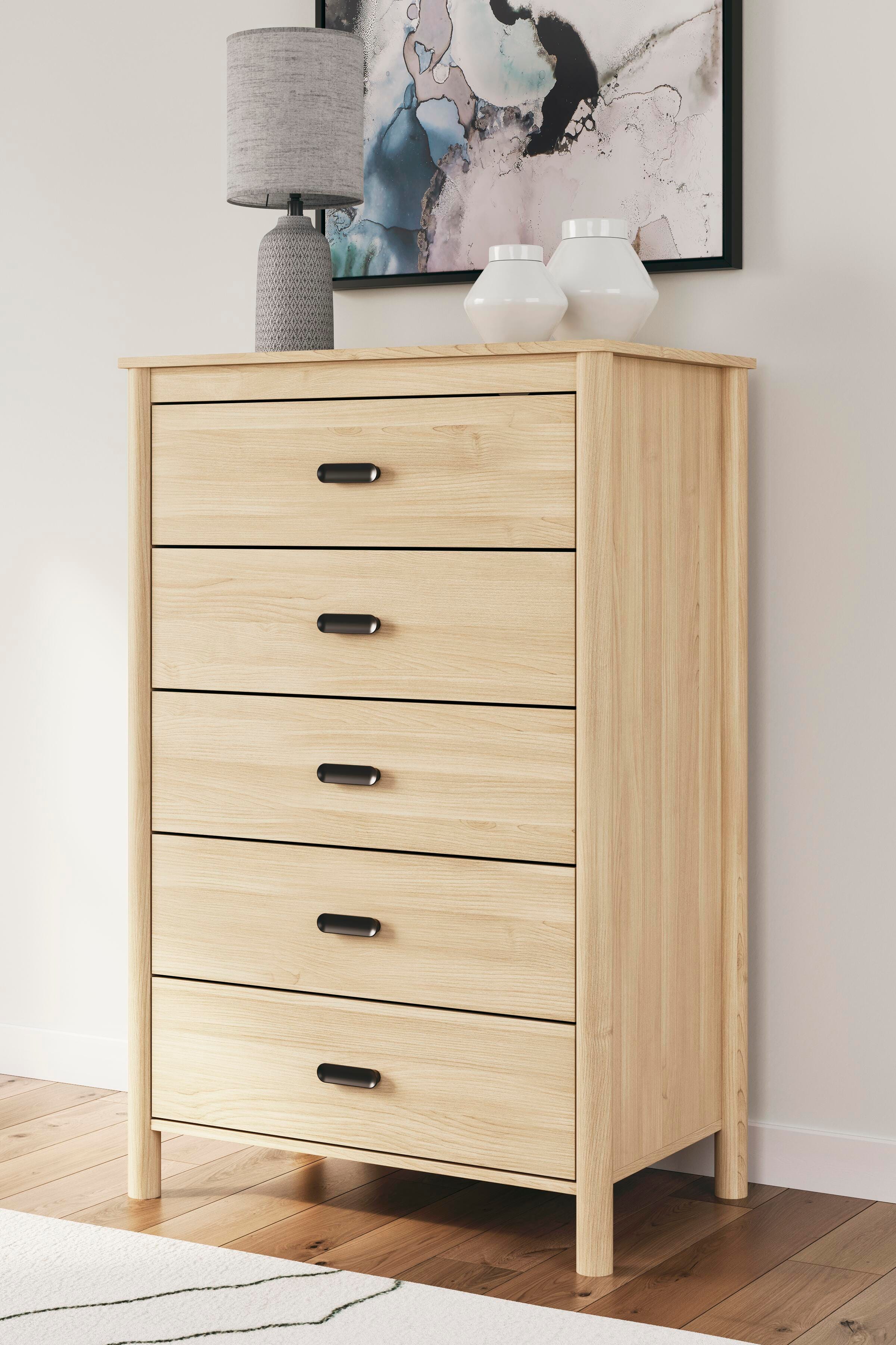 Cabinella Platform Panel Bed, Dresser and Chest